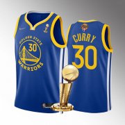 Wholesale Cheap Men's Golden State Warriors #30 Stephen Curry Royal 2022 NBA Finals Champions Stitched Jersey