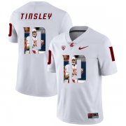 Wholesale Cheap Washington State Cougars 10 Trey Tinsley White Fashion College Football Jersey