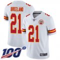 Wholesale Cheap Nike Chiefs #21 Bashaud Breeland White Men's Stitched NFL 100th Season Vapor Limited Jersey