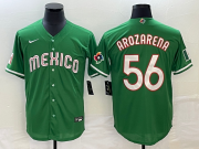 Wholesale Cheap Men's Mexico Baseball #56 Randy Arozarena 2023 Green World Classic Stitched Jersey