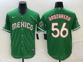 Wholesale Cheap Men\'s Mexico Baseball #56 Randy Arozarena 2023 Green World Classic Stitched Jersey
