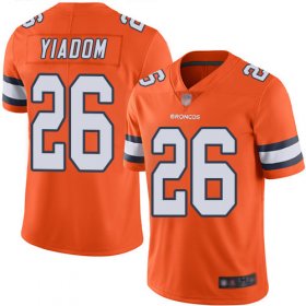 Wholesale Cheap Nike Broncos #26 Isaac Yiadom Orange Men\'s Stitched NFL Limited Rush Jersey