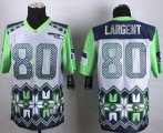 Wholesale Cheap Nike Seahawks #80 Steve Largent Grey Men's Stitched NFL Elite Noble Fashion Jersey