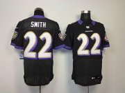 Wholesale Cheap Nike Ravens #22 Jimmy Smith Black Alternate Men's Stitched NFL Elite Jersey