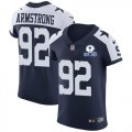 Wholesale Cheap Nike Cowboys #92 Dorance Armstrong Navy Blue Thanksgiving Men's Stitched With Established In 1960 Patch NFL Vapor Untouchable Throwback Elite Jersey