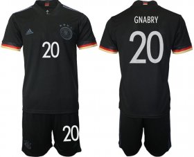 Wholesale Cheap Men 2020-2021 European Cup Germany away black 20 Adidas Soccer Jersey