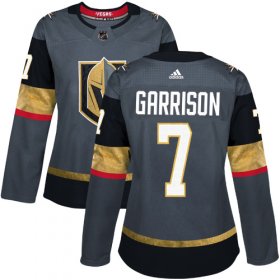 Wholesale Cheap Adidas Golden Knights #7 Jason Garrison Grey Home Authentic Women\'s Stitched NHL Jersey