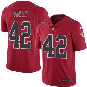 Wholesale Cheap Nike Falcons #42 Duke Riley Red Men\'s Stitched NFL Limited Rush Jersey