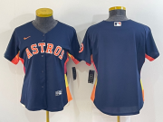 Wholesale Cheap Women's Houston Astros Blank Navy Blue With Patch Stitched MLB Cool Base Nike Jersey