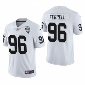 Wholesale Cheap Las Vegas Raiders #96 Clelin Ferrell Men\'s Nike 2020 Inaugural Season Vapor Limited NFL Jersey White