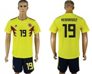 Wholesale Cheap Colombia #19 Hernandez Home Soccer Country Jersey