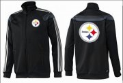 Wholesale Cheap NFL Pittsburgh Steelers Team Logo Jacket Black_3