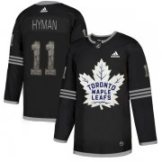 Wholesale Cheap Adidas Maple Leafs #11 Zach Hyman Black Authentic Classic Stitched NHL Jersey