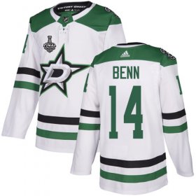 Cheap Adidas Stars #14 Jamie Benn White Road Authentic Youth 2020 Stanley Cup Final Stitched NHL Jersey