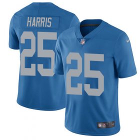 Wholesale Cheap Nike Lions #25 Will Harris Blue Throwback Men\'s Stitched NFL Vapor Untouchable Limited Jersey