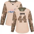 Wholesale Cheap Adidas Capitals #44 Brooks Orpik Camo Authentic 2017 Veterans Day Women's Stitched NHL Jersey