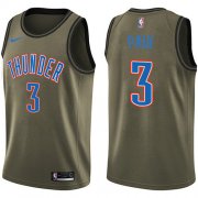 Wholesale Cheap Nike Thunder #3 Chris Paul Green NBA Swingman Salute to Service Jersey