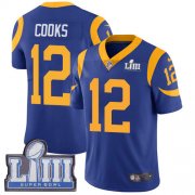 Wholesale Cheap Nike Rams #12 Brandin Cooks Royal Blue Alternate Super Bowl LIII Bound Men's Stitched NFL Vapor Untouchable Limited Jersey