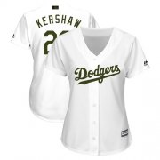 Wholesale Cheap Dodgers #22 Clayton Kershaw White 2018 Memorial Day Cool Base Women's Stitched MLB Jersey
