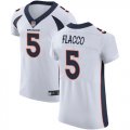 Wholesale Cheap Nike Broncos #5 Joe Flacco White Men's Stitched NFL Vapor Untouchable Elite Jersey