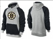 Wholesale Cheap Boston Bruins Pullover Hoodie Grey & Black
