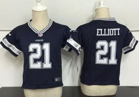 Wholesale Cheap Toddler Nike Cowboys #21 Ezekiel Elliott Navy Blue Team Color Stitched NFL Elite Jersey