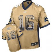 Wholesale Cheap Nike Rams #16 Jared Goff Gold Men's Stitched NFL Elite Drift Fashion Jersey