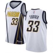 Wholesale Cheap Nike Pacers #33 Myles Turner White NBA Swingman Earned Edition Jersey