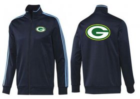 Wholesale Cheap NFL Green Bay Packers Team Logo Jacket Dark Blue