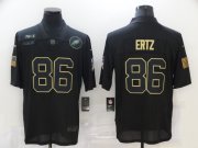 Wholesale Cheap Men's Philadelphia Eagles #86 Zach Ertz Black 2020 Salute To Service Stitched NFL Nike Limited Jersey