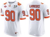 Wholesale Cheap Men's Clemson Tigers #90 Dexter Lawrence White 2017 Championship Game Patch Stitched CFP Nike Limited Jersey