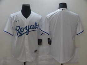 Wholesale Cheap Men Kansas City Royals Blank White Game Nike MLB Jerseys