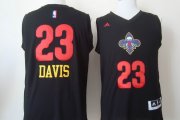 Wholesale Cheap New Orleans Pelicans #23 Anthony Davis 2015 Black With Red Fashion Jersey