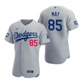 Wholesale Cheap Los Angeles Dodgers #85 Dustin May Gray 2020 World Series Champions Jersey