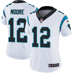 Wholesale Cheap Nike Panthers #12 DJ Moore White Women\'s Stitched NFL Vapor Untouchable Limited Jersey