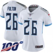 Wholesale Cheap Nike Titans #26 Kristian Fulton White Women's Stitched NFL 100th Season Vapor Untouchable Limited Jersey