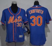Wholesale Cheap Mets #30 Michael Conforto Blue Flexbase Authentic Women's Stitched MLB Jersey