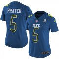 Wholesale Cheap Nike Lions #5 Matt Prater Navy Women's Stitched NFL Limited NFC 2017 Pro Bowl Jersey