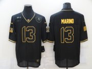 Wholesale Cheap Men's Miami Dolphins #13 Dan Marino Black Gold 2020 Salute To Service Stitched NFL Nike Limited Jersey