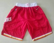 Wholesale Cheap Men's Houston Rockets New Red 2019 Nike Hardwood Classics Stitched NBA Shorts