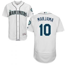 Wholesale Cheap Mariners #10 Mike Marjama White Flexbase Authentic Collection Stitched MLB Jersey