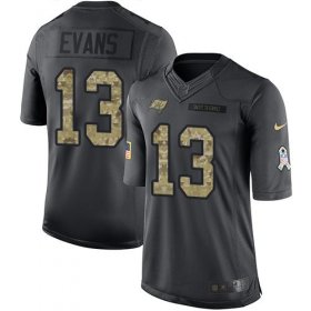 Wholesale Cheap Nike Buccaneers #13 Mike Evans Black Men\'s Stitched NFL Limited 2016 Salute to Service Jersey