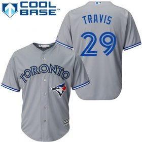 Wholesale Cheap Blue Jays #29 Devon Travis Grey Cool Base Stitched Youth MLB Jersey