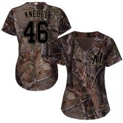 Wholesale Cheap Brewers #46 Corey Knebel Camo Realtree Collection Cool Base Women's Stitched MLB Jersey