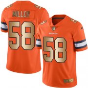 Wholesale Cheap Nike Broncos #58 Von Miller Orange Men's Stitched NFL Limited Gold Rush Jersey