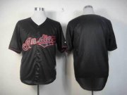 Wholesale Cheap Indians Blank Black Fashion Stitched MLB Jersey