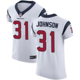Wholesale Cheap Nike Texans #31 David Johnson White Men\'s Stitched NFL New Elite Jersey