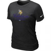 Wholesale Cheap Women's Nike Minnesota Vikings Critical Victory NFL T-Shirt Black