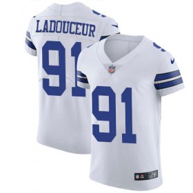 Wholesale Cheap Nike Cowboys #91 L. P. Ladouceur White Men\'s Stitched NFL Vapor Untouchable Elite Jersey