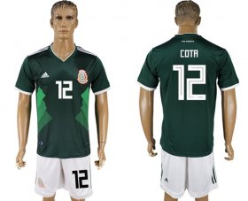 Wholesale Cheap Mexico #12 Cota Green Home Soccer Country Jersey